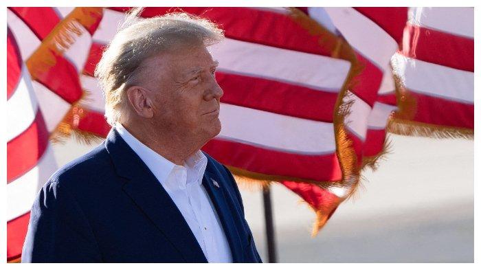 Mantan Presiden Amerika Serikat Donald Trump berpidato saat kampanye pilpres 2024 di Waco, Texas, (25/3/2023).