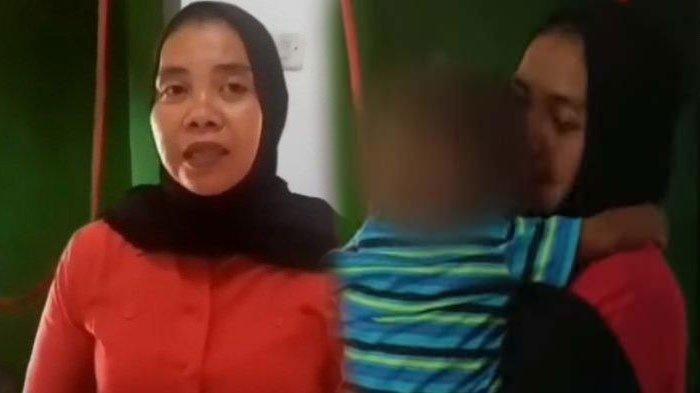 Siti Mauliah (37), orang tua bayi asal Ciseeng, Kabupaten Bogor yang merasa bayi tertukar.