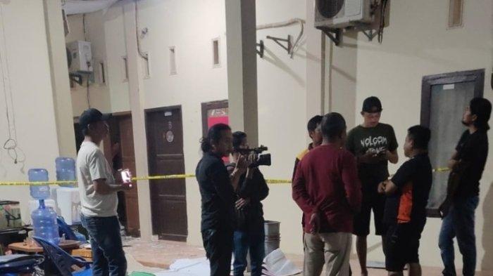 Rumah kos tempat septic tank meledak pada Jumat (7/7/2023) sore, di Jl Anggrek, Sengkang, Kabupaten Wajo, Sulsel.