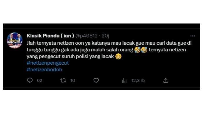 Tak hanya melecehkan, ternyata akun tersebut juga menantang seolah tak takut pada aparat penegak hukum.