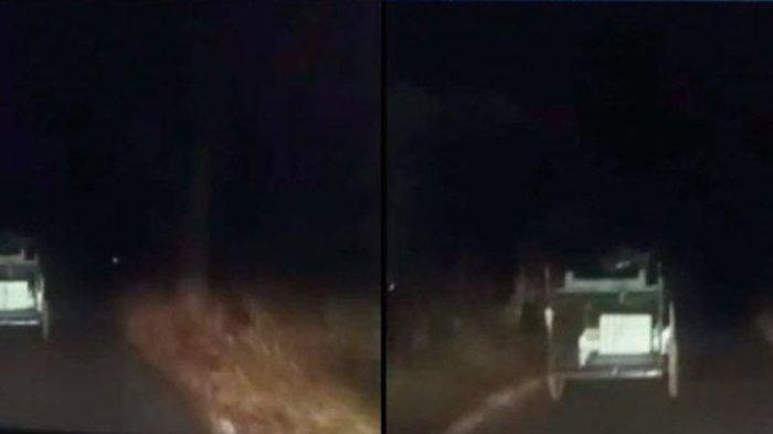 Viral video penampakan gerobak berhantu yang berjalan sendiri tanpa pengemudi