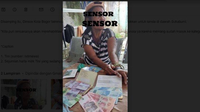 Tini, pengemis yang memiliki cek Rp1,3 Miliar mengaku hartanya titipan dari pahlawan atau pendahulunya.