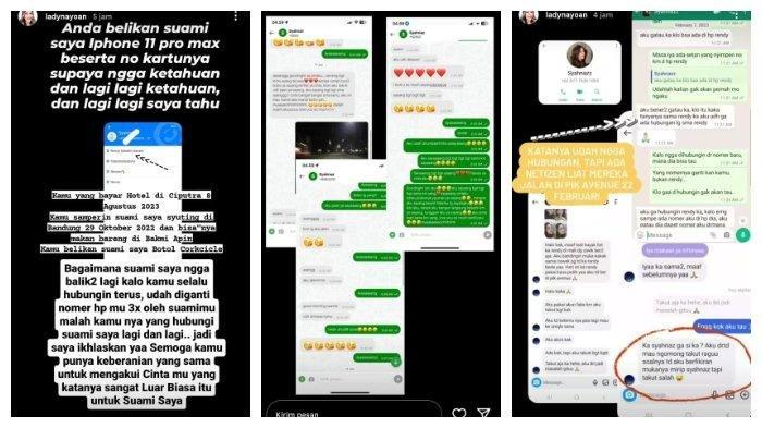 Artis Lady Veronica Nayoan membongkar dugaan perselingkuhan yang dilakukan sang suami, Rendy Kjaernett dengan Syahnaz Sadiqah, adik Raffi Ahmad melalui Instagram.