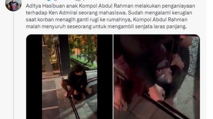 Ken Admiral disebut menderita luka berat usai dianiaya Aditya Hasibuan, anak perwira menengah Polda Sumatra Utara.