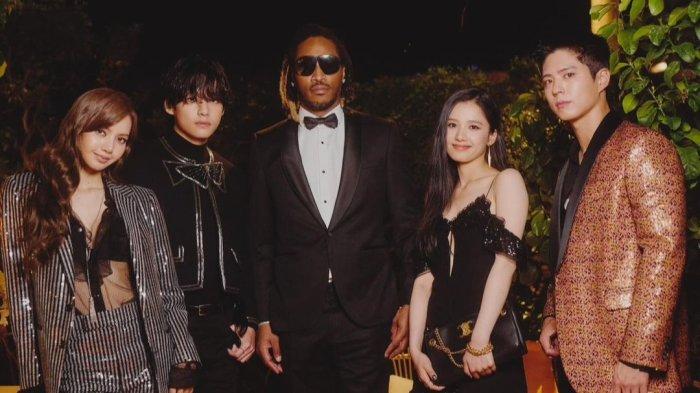 V BTS, Lisa BLACKPINK, dan Park Bo Gum Berfoto Bersama di Prancis