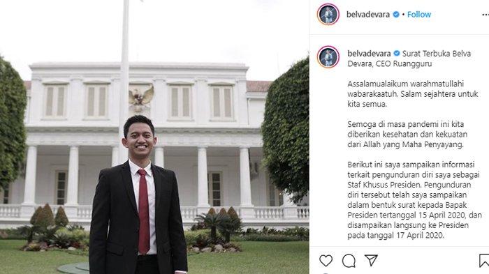 Adamas Belva Devara mengundurkan diri dari posisi Staf Khusus Presiden Joko Widodo