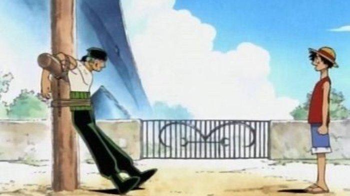 Zoro diselamatkan Luffy dalam One Piece Romance Dawn