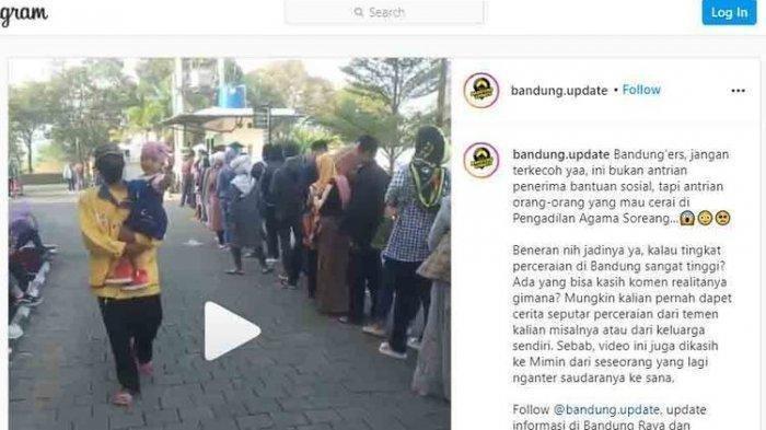 FOTO: Antrean orang ajukan cerai di Pengadilan Agama Soreang, Kabupaten Bandung, Jawa Barat.