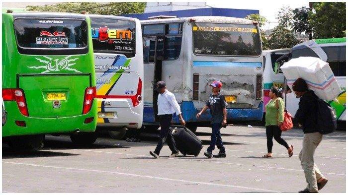 ILUSTRASI Bus mudik Lebaran.