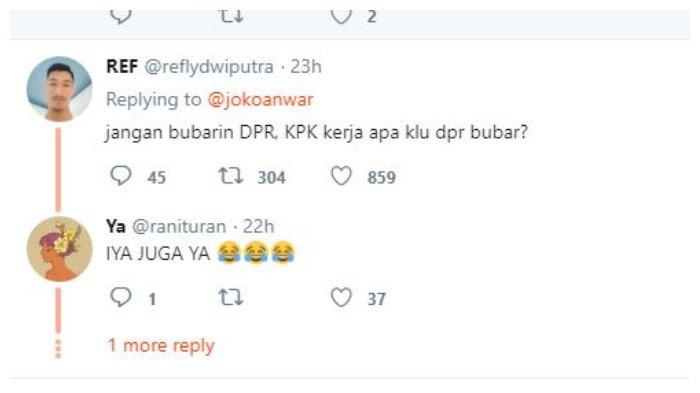 Balasan di twitter Joko Anwar