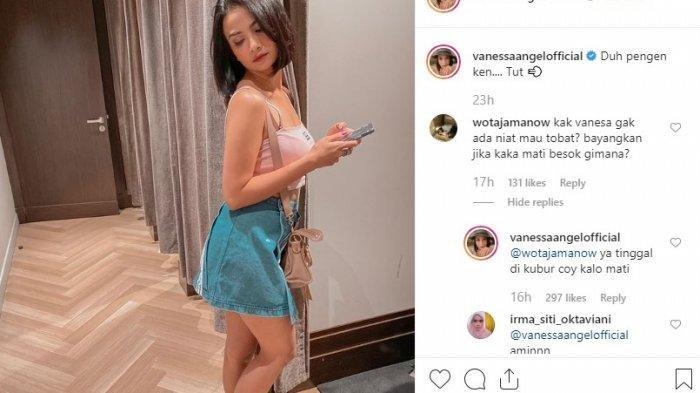 Balasan Vanessa Angel saat netizen ingatkan soal kematian