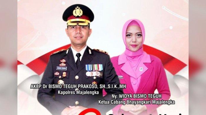 Foto Kombes Bismo Teguh Prakoso bersama dengan istrinya, Widya.