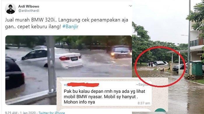 BMW hanyut banjir di BSD