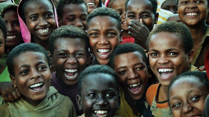 Bocah kulit hitam ilustrasi