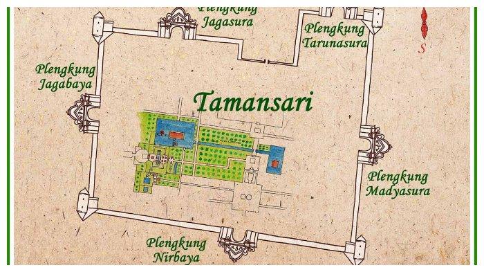 Denah Komplek Taman Sari Yogyakarta