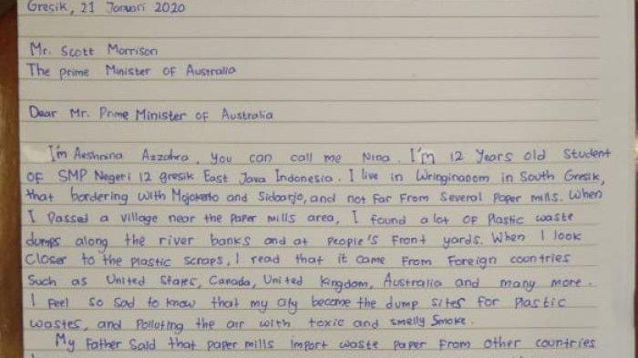 Gadis Gresik Menyurati PM Australia 2