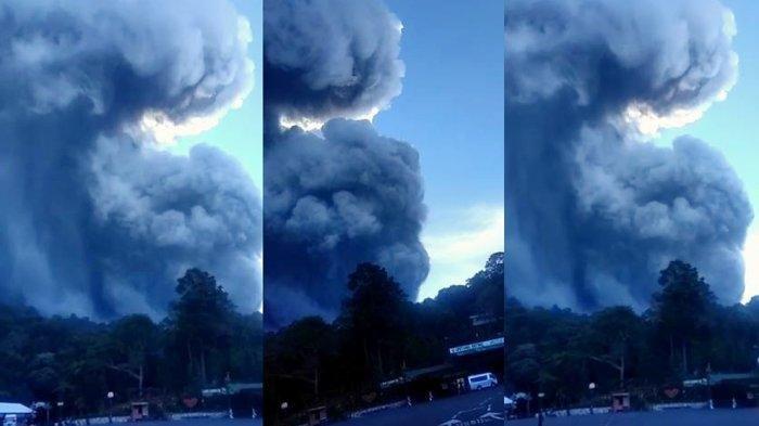 Gunung Takubanparahu erupsi Jumat (26/7/2019)
