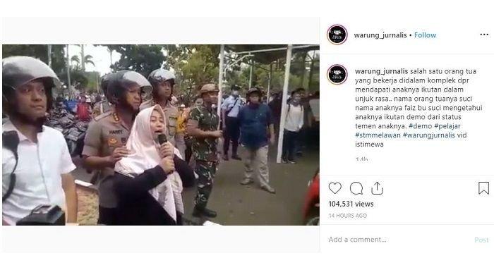 ibu panggil anak yg demo pakai mic