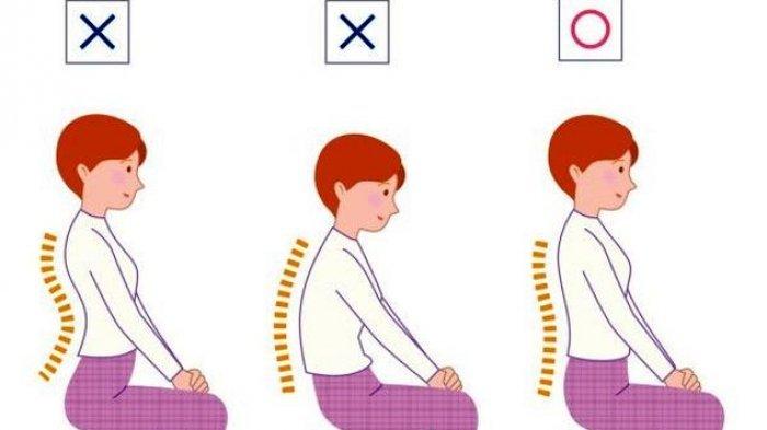 Ilustrasi Duduk tegak