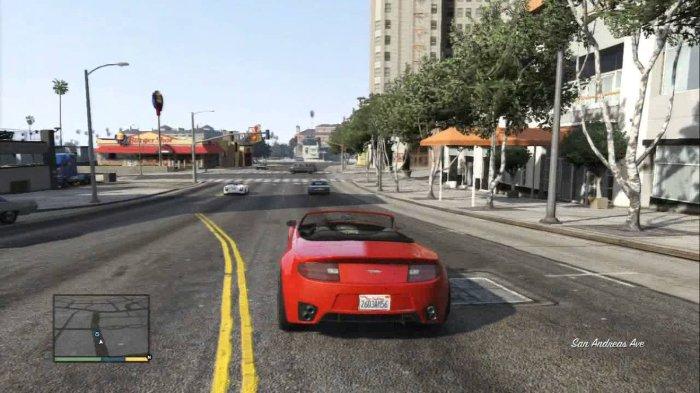 Ilustrasi permainan GTA menyetir mobil 23