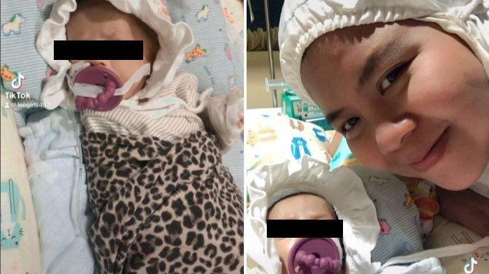 bayi dari seorang ibu bernama Chintia yang alami kondisi kritis diduga karena kelalaian suster di RS (instagram/sucichintia88)