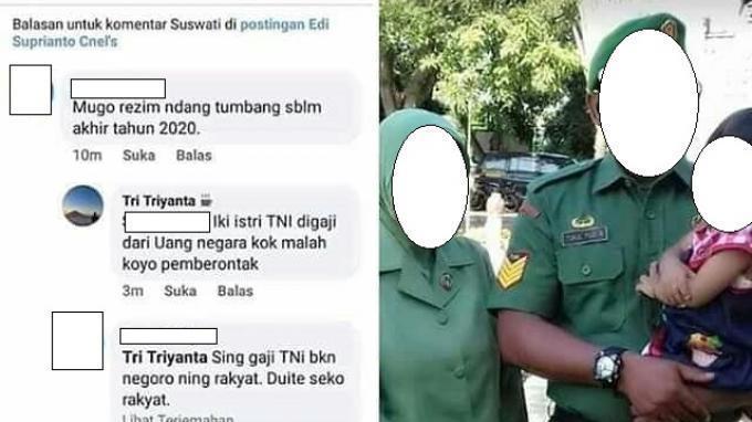 Istri Prajurit TNI AD Tulis 'Semoga Rezim Tumbang,' Suami Langsung Disidang KSAD dan Ditahan 14 Hari