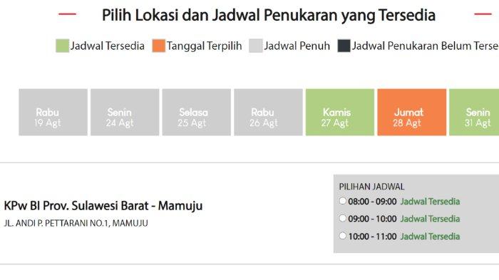 Jadwal pemesanan penukaran uang kemerdekaan ke-75 RI.