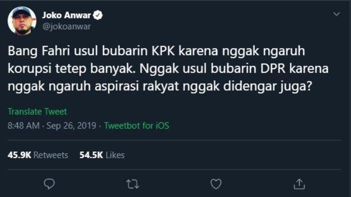 Joko Anwar vs Fahri Hamzah