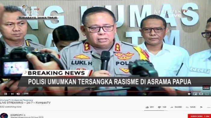 Kapolda Jatim dalam konferensi pers penetapan rasisme di Surabaya