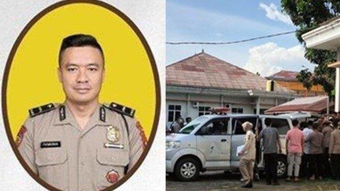 Jenazah Aipda Paimbonan, polisi yang tewas dengan luka di kepala.