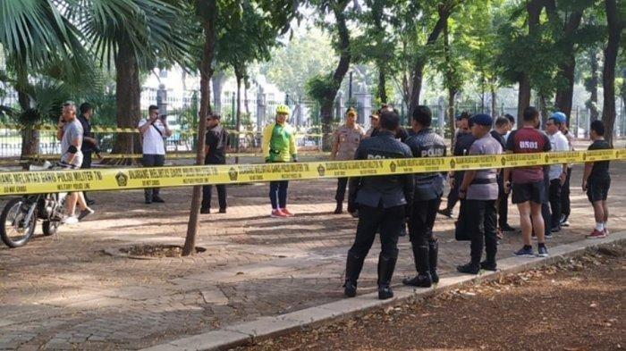 Lokasi ledakan di Monas diberi Police Line oleh Polri