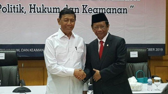 Mantan Menkopolhukam Wiranto dan Menkopolhukam Mahfud MD
