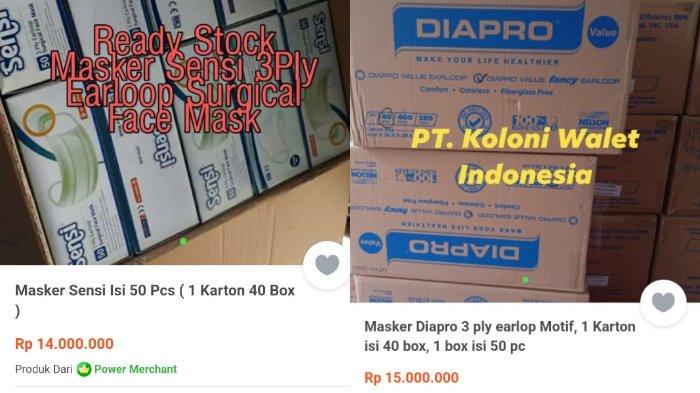 Masker Melonjak Tinggi di Tokopedia