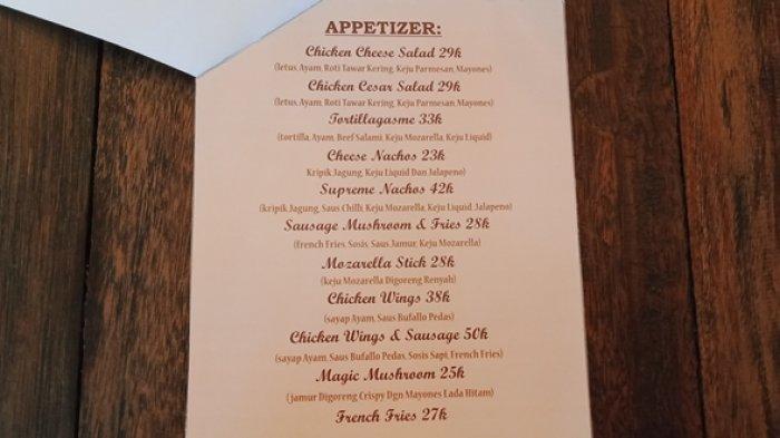 Menu Apperizer di Warung Orange