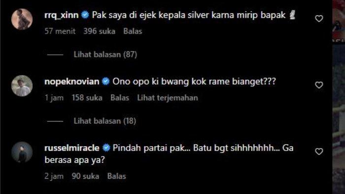 Beberapa komentar dari akun centang biru yang menghiasi postingan Ganjar Pranowo usai Indonesia batal jadi tuan rumah Piala Dunia U-20 (Kolase Tribunnnewswiki/ Instagram Ganjar Pranowo)