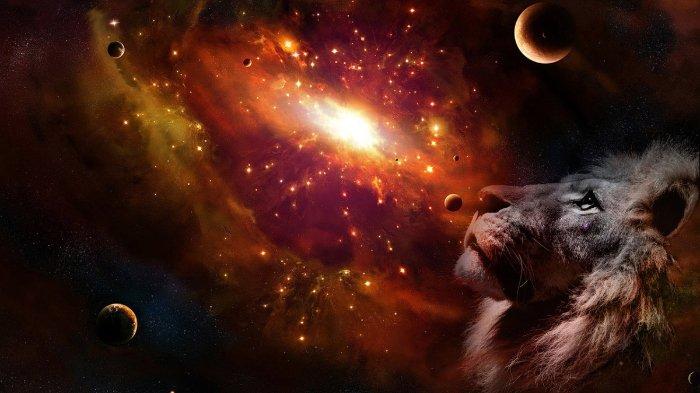 Ilustrasi simbol zodiak Leo.