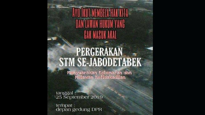 Pamflet ajakan demonstrasi anak-anak STM Se-Jabodetabek