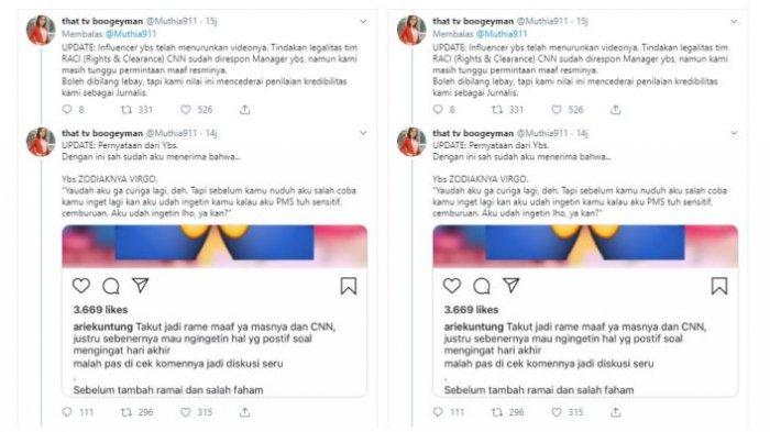 Penjelasan Muthia terkait reporter CNN yang dikomentari Arie Untung 2