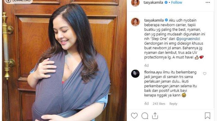 Posisi Tasya gendong bayinya tuai kritik