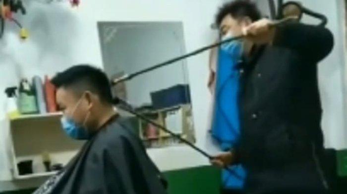 Potong Rambut Jarak Jauh Penata Rambut di China Virus Corona 23