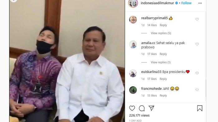 Prabowo Subianto melakukan aksi prank terhadap stafnya 2