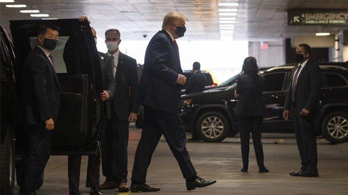 Presiden AS Donald Trump tiba di Presbyterian Weill Cornell Medical Center