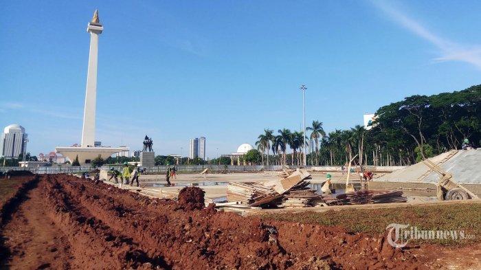 proyek revitalisai monas dihentikan sementara