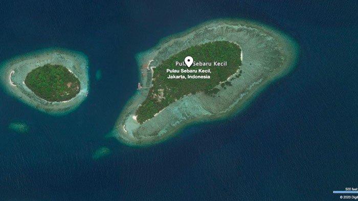 Pulau Sebaru Kecil. Foto: Pulau Sebaru Kecil (Bing Maps)