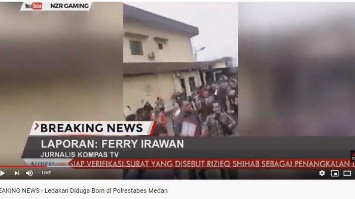 Situasi pasca-ledakan di Polrestabes Medan
