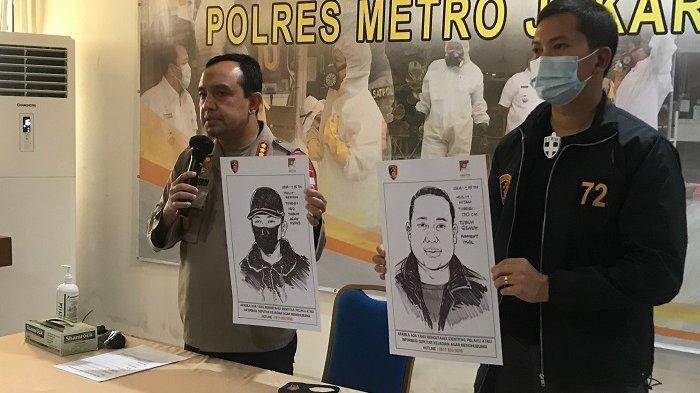 Sketsa pelaku penembakan terhadap pengusaha pelayaran, Sugiarto, di Kelapa Gading 2