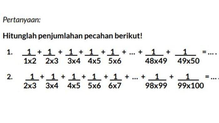 Soal Pecahan, Program Belajar dari Rumah di TVRI, Selasa 28 Maret 2020