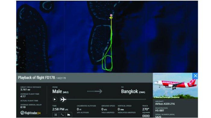 thai airasia berputar 2 kali