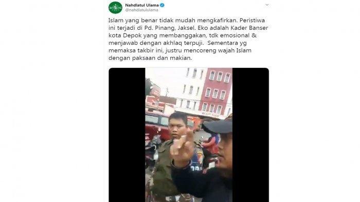 Unggahan akun resmi twitter @nahdlatululama