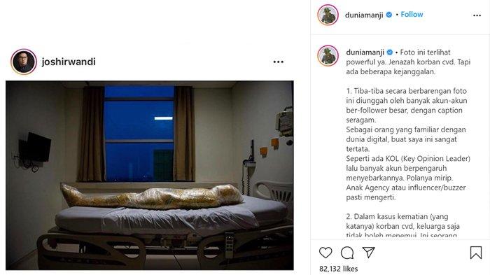 Unggahan Anji tentang foto hasil karya Joshua Irwandi